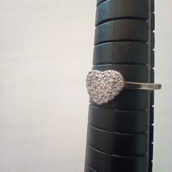 925 sterling silver 0.5ct micro pave diamond ring ( Size 5- 5 1/2 - Picture 2 of 5